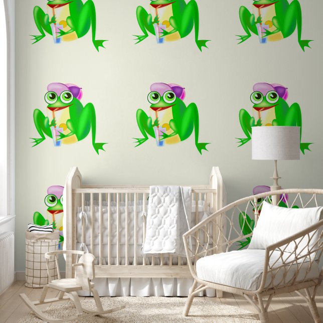 Papel Pintado Feliz Fiesta Frog Funny (Niños)
