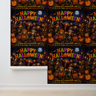 Papel Pintado Feliz Halloween mono wallpaper/mono wallpaper