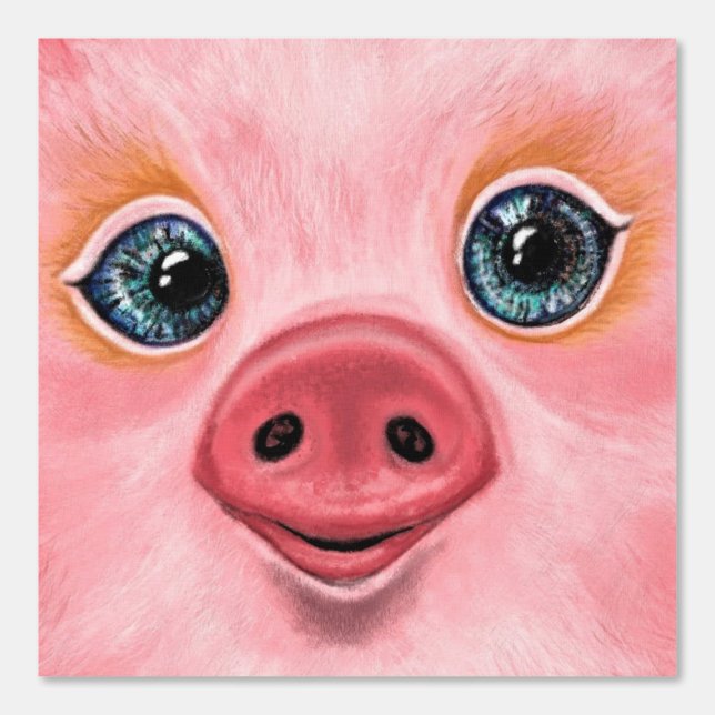 Papel Pintado Feliz Lechón gracioso (Anverso)