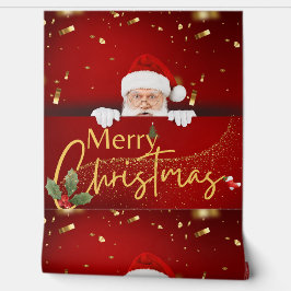 Papel Pintado Feliz Navidad encantado Papá Noel Peel y Stick