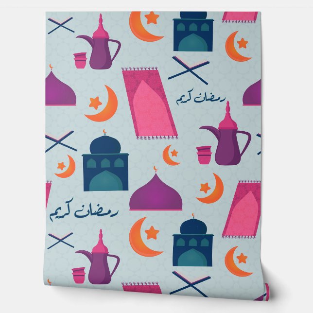 Papel Pintado Feliz patrón de Ramadán (Desenrollar)