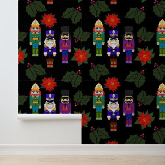 Papel Pintado Felt Look Nutcrackers Soldiers Beautiful
