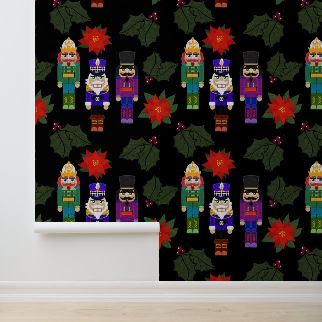 Papel Pintado Felt Look Nutcrackers Soldiers Beautiful (Solicitud)