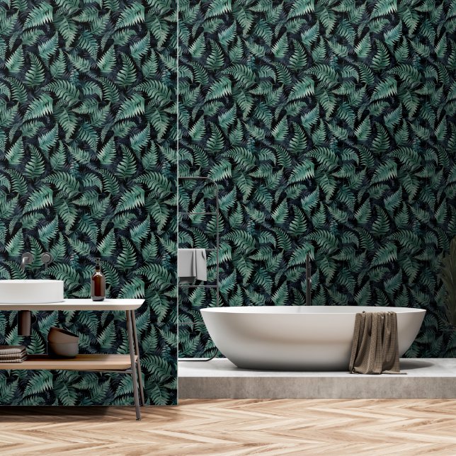 Papel Pintado Fern Botánico Bohemio Moderno (Baño)