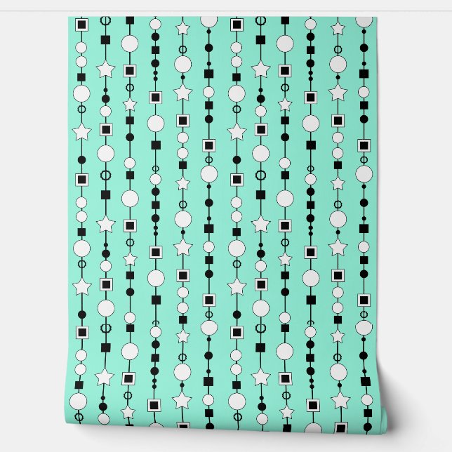 Papel Pintado Festive pattern with string beads and jewelry star (Desenrollar)