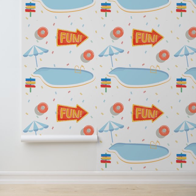 Papel Pintado Fiesta de fondo de diversión de verano (Solicitud)