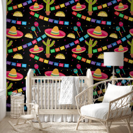 Papel Pintado Fiesta de verano colorido de tema mexicano
