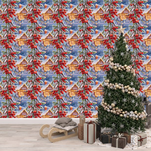Papel Pintado Fiesta festiva Mistletoe Berries DIY Peel & Stick