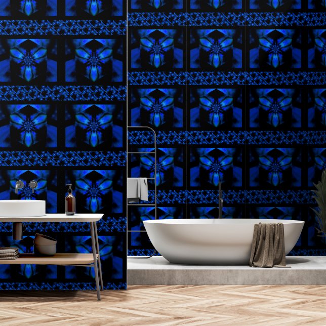 Papel Pintado Fire Lotus Blue 1 (Baño)
