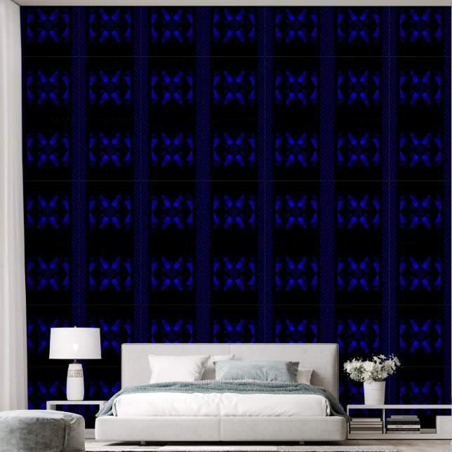 Papel Pintado Fire Lotus Midnight Blue 2 (Dormitorio)