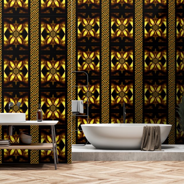 Papel Pintado Fire Lotus Scarlet Yellow 2 (Baño)