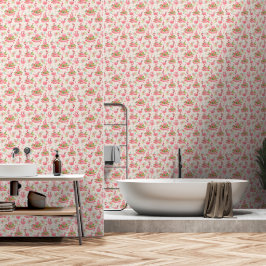 Papel Pintado Flamencos y flores tropicales