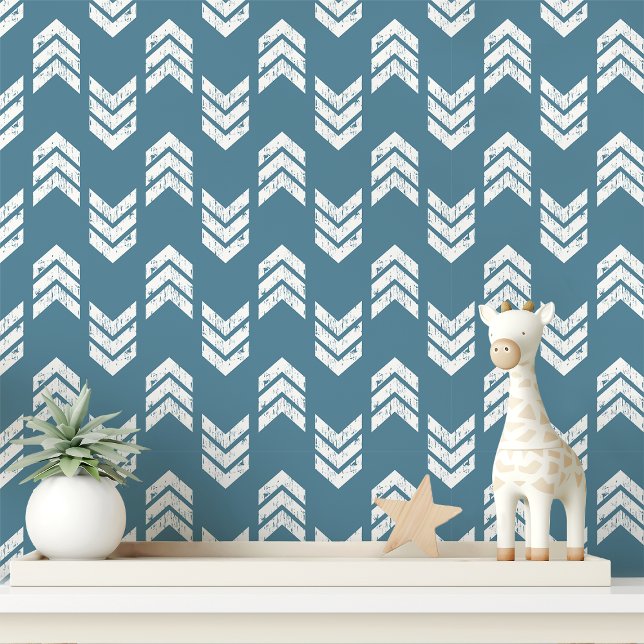 Papel Pintado Flecha azul chevron (Subido por el creador)