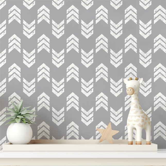 Papel Pintado Flecha Chevron Gris (Subido por el creador)