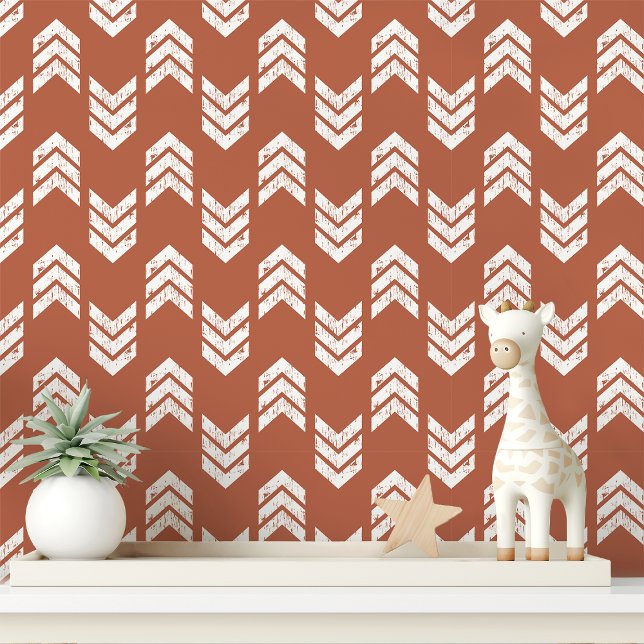 Papel Pintado Flecha de Chevron de Terracota (Subido por el creador)