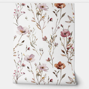 Papel Pintado Flor acuarela elegante