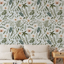 Papel Pintado Flor acuarela Floral Patrón Botánico