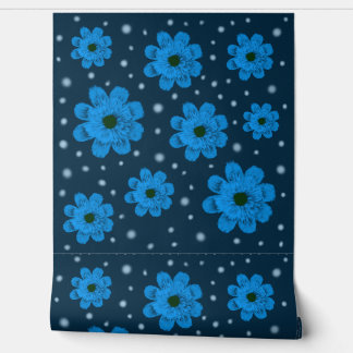 Papel Pintado Flor azul