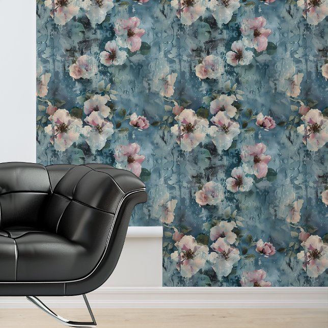 Papel Pintado Flor azul pintada (Subido por el creador)