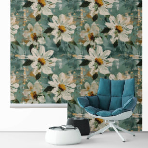 Papel Pintado Flor blanca de margarita grande