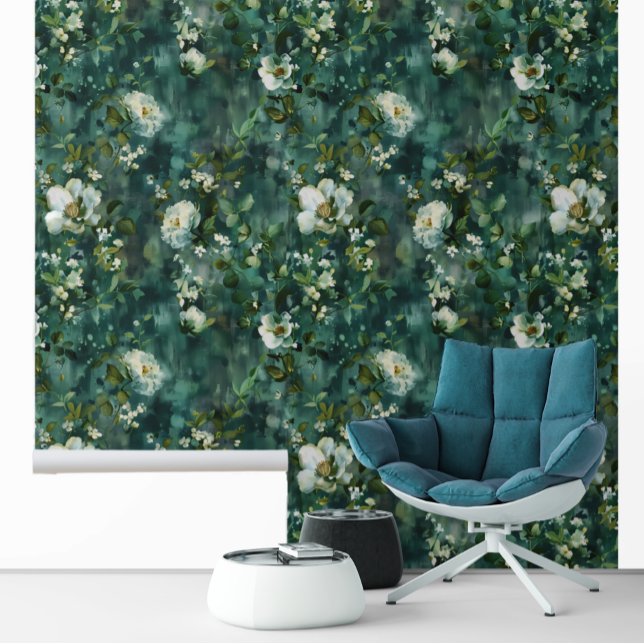Papel Pintado Flor blanca verde (Subido por el creador)