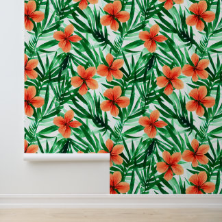 Papel Pintado Flor costera Hawai hibiscus flor tropical