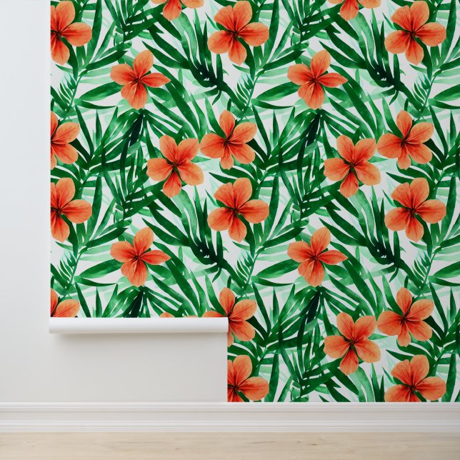 Papel Pintado Flor costera Hawai hibiscus flor tropical (Solicitud)