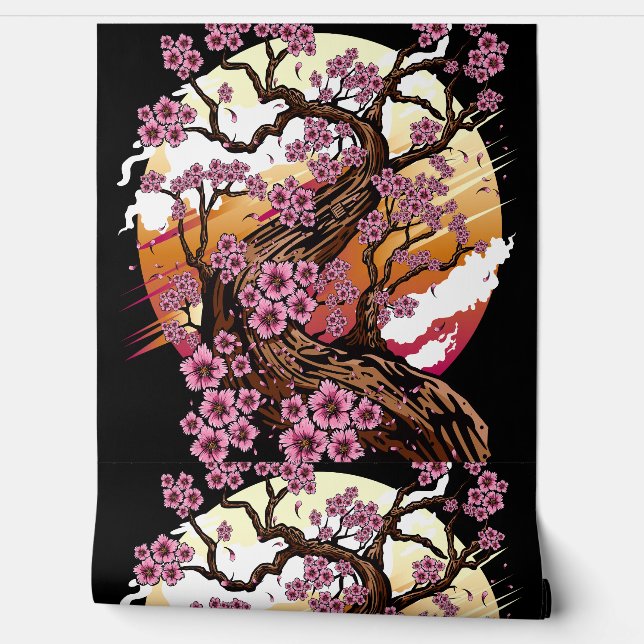 Papel Pintado Flor de cerezo salvaje (Desenrollar)