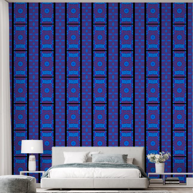 Papel Pintado Flor de luz azul (Dormitorio)