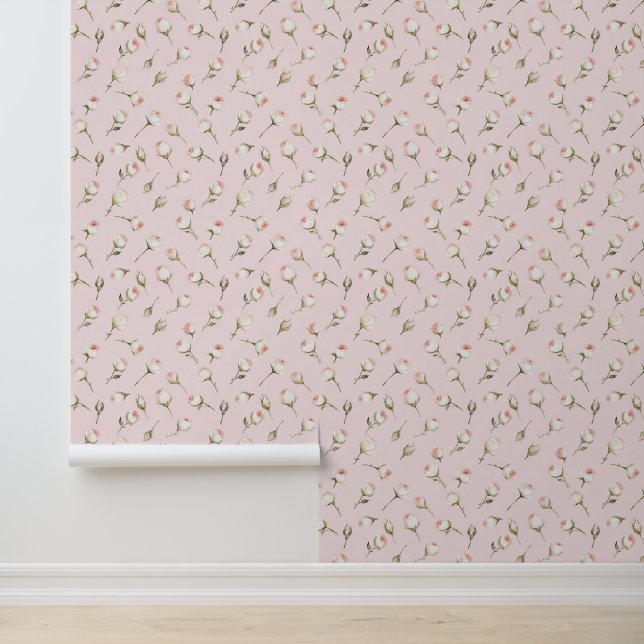 Papel Pintado Flor de rosas rosadas encantadas (Solicitud)