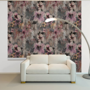 Papel Pintado Flor grande rosa