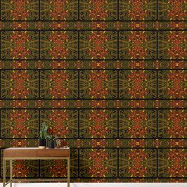 Papel Pintado Flor naranja en el verde