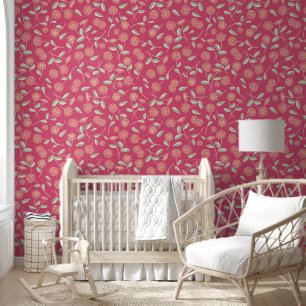 Papel Pintado Flor Primavera Rosa