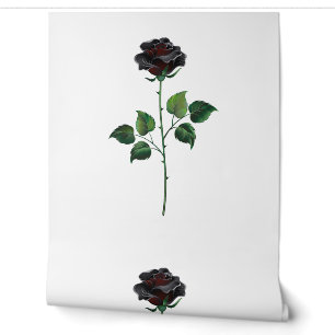 Papel Pintado Flor rosa negra
