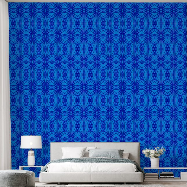 Papel Pintado Flor salvaje azul 4 (Dormitorio)