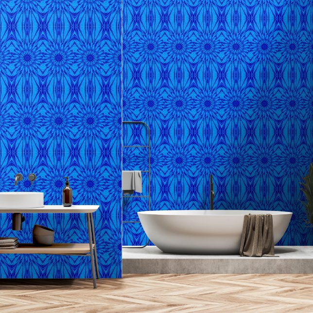 Papel Pintado Flor salvaje azul 5 (Baño)