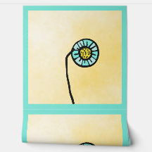 flor sencilla azul y amarilla