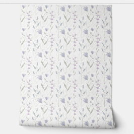 Papel Pintado Flor silvestre acuarela púrpura azul