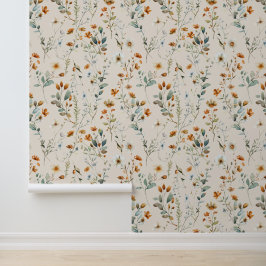 Papel Pintado Flor silvestre de color bohemio