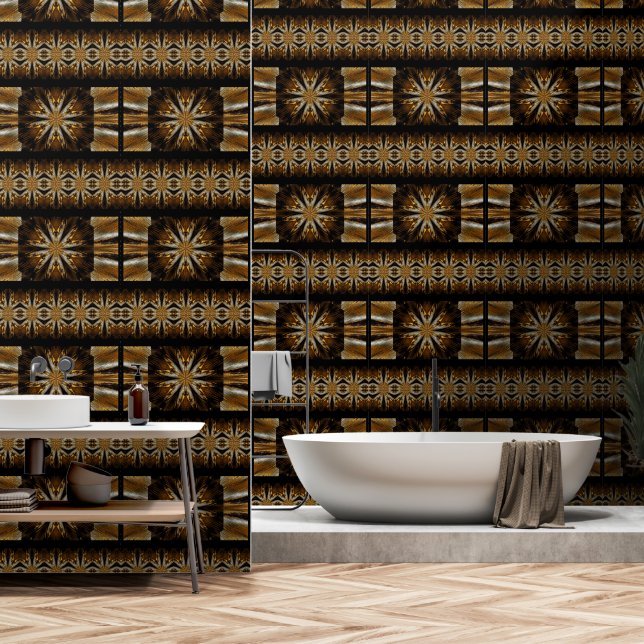Papel Pintado Flor silvestre de luna de plata (Baño)