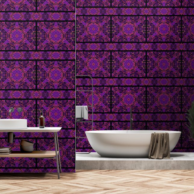 Papel Pintado Flor silvestre Purple Sunshine (Baño)