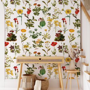Papel Pintado Flor Silvestre Vintage