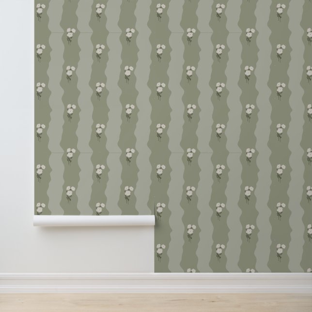 Papel Pintado Flor verde suave (Solicitud)