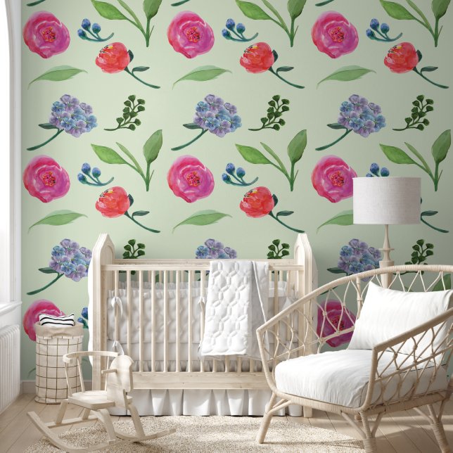 Papel Pintado Flora acuarela (Niños)