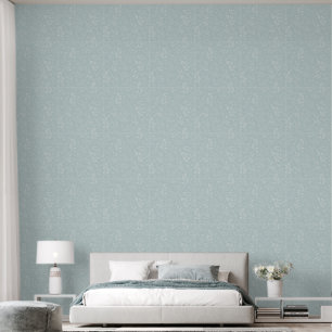 Papel Pintado Flora azul clásica