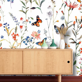 Papel Pintado Flora de mariposa acuática