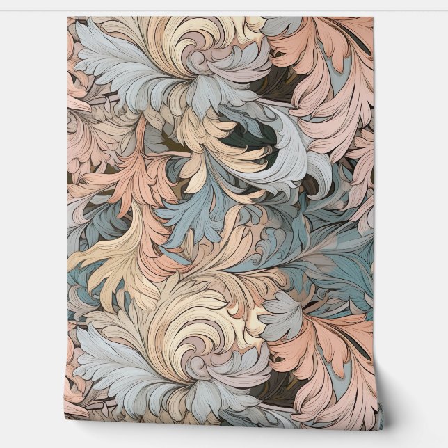 Papel Pintado Flora glacial Sinfonía Invierno Botánico (Desenrollar)