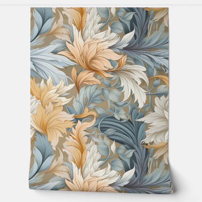 Papel Pintado Flora glacial Sinfonía Invierno Botánico (Desenrollar)