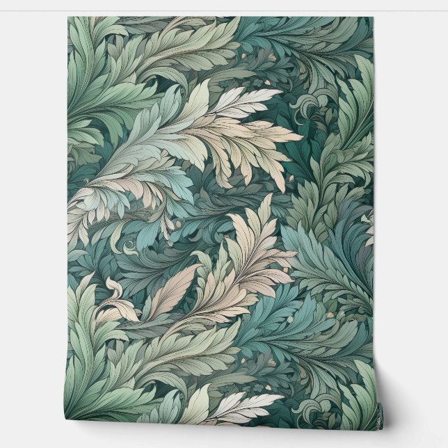 Papel Pintado Flora glacial Sinfonía Invierno Botánico (Desenrollar)