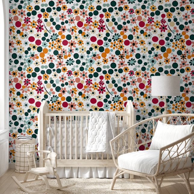 Papel Pintado Floraciones vibrantes (Niños)